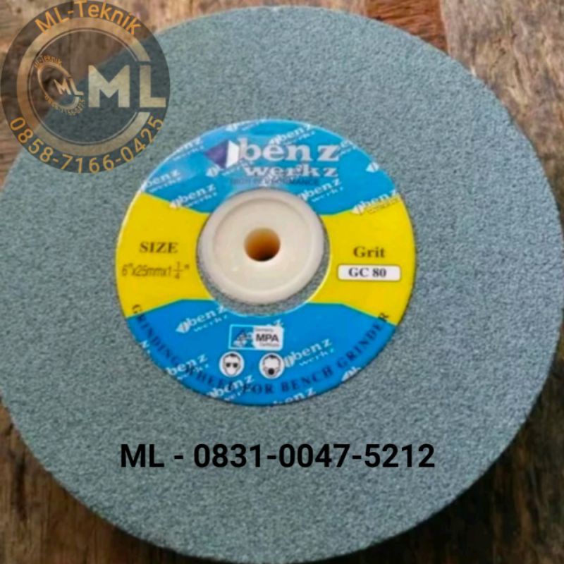Batu Gerinda Duduk Poles Hijau Batu Akik 6 inch Merk BENZ Best Quality