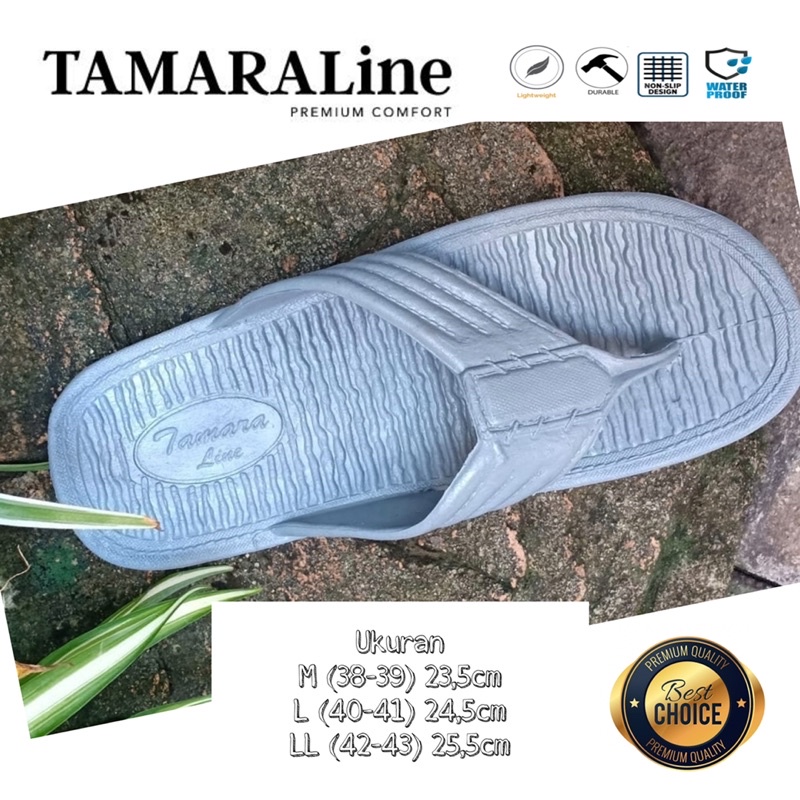 Sandal Jepit Karet Pria Wanita Unisex Dewasa / Remaja - TAMARALINE 121 / Bahan Premium Lentur Empuk Ringan Kuat Anti Slip Anti Air / Model Sandal Casual Santai Rumah Hotel Outdoor Kamar Mandi Murah Original