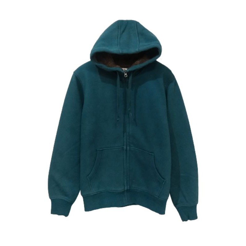 Uniqlo Sherpa Zip Hoodie Polos Original Second