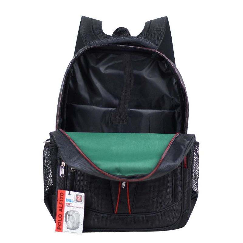 POLO Alfito Azka Ransel Hitam List Merah