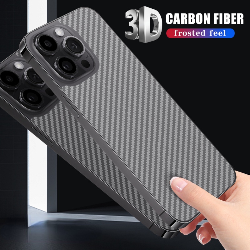 Film Pelindung Layar Belakang Bahan Carbon Fiber Untuk IP 14 Pro Max / IP14