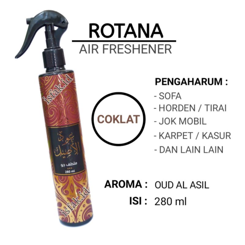 ALL VARIAN Air Freshener Rotana Pengharum Ruangan Mobil Karpet Horden Sofa Linen Aromatic Arab Spray 280ml