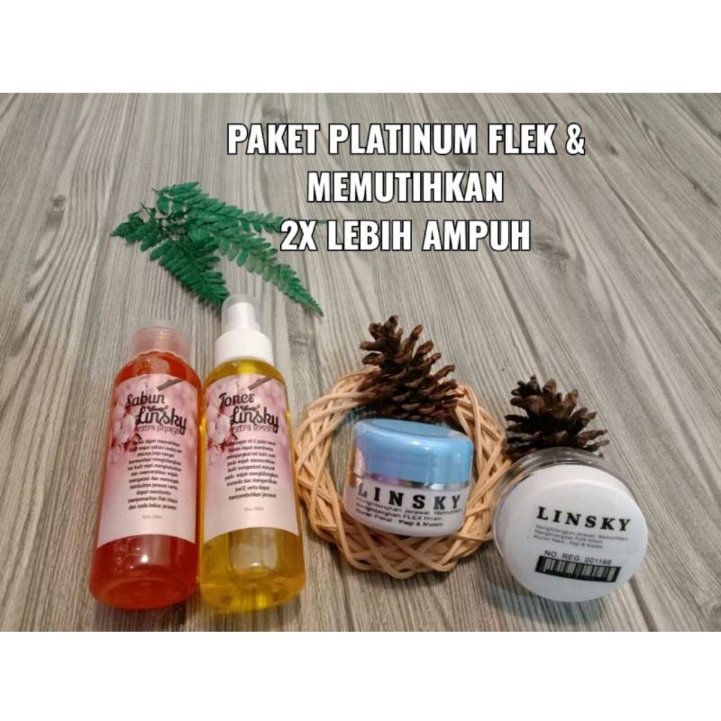 SEPAKET LINSKY BIRU FLEK ORIGINAL PLATINUM