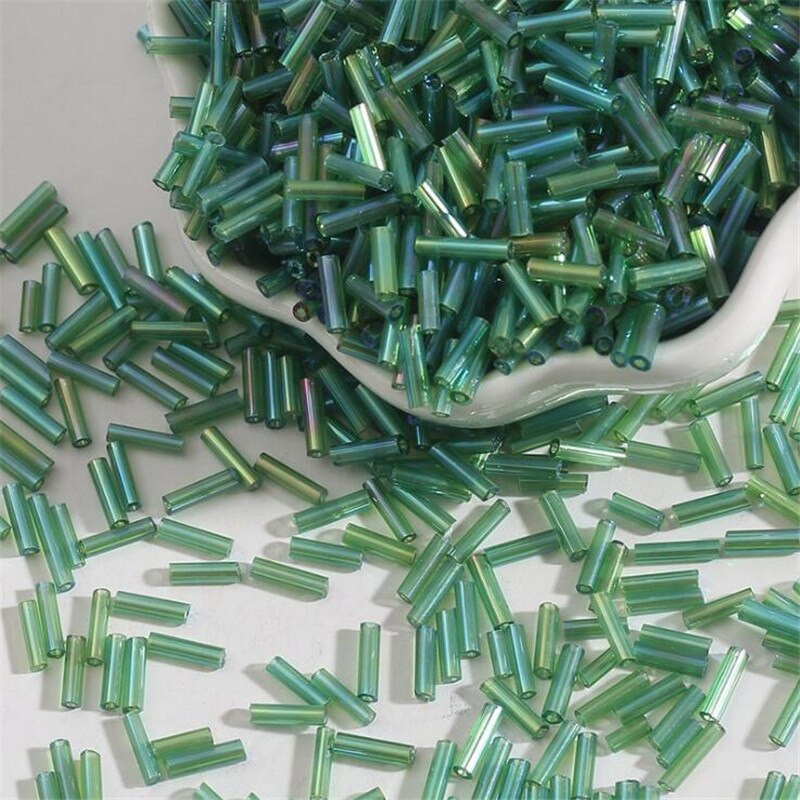 300Pcs Manik-Manik Kaca Czech 2x7mm Untuk Membuat Perhiasan DIY