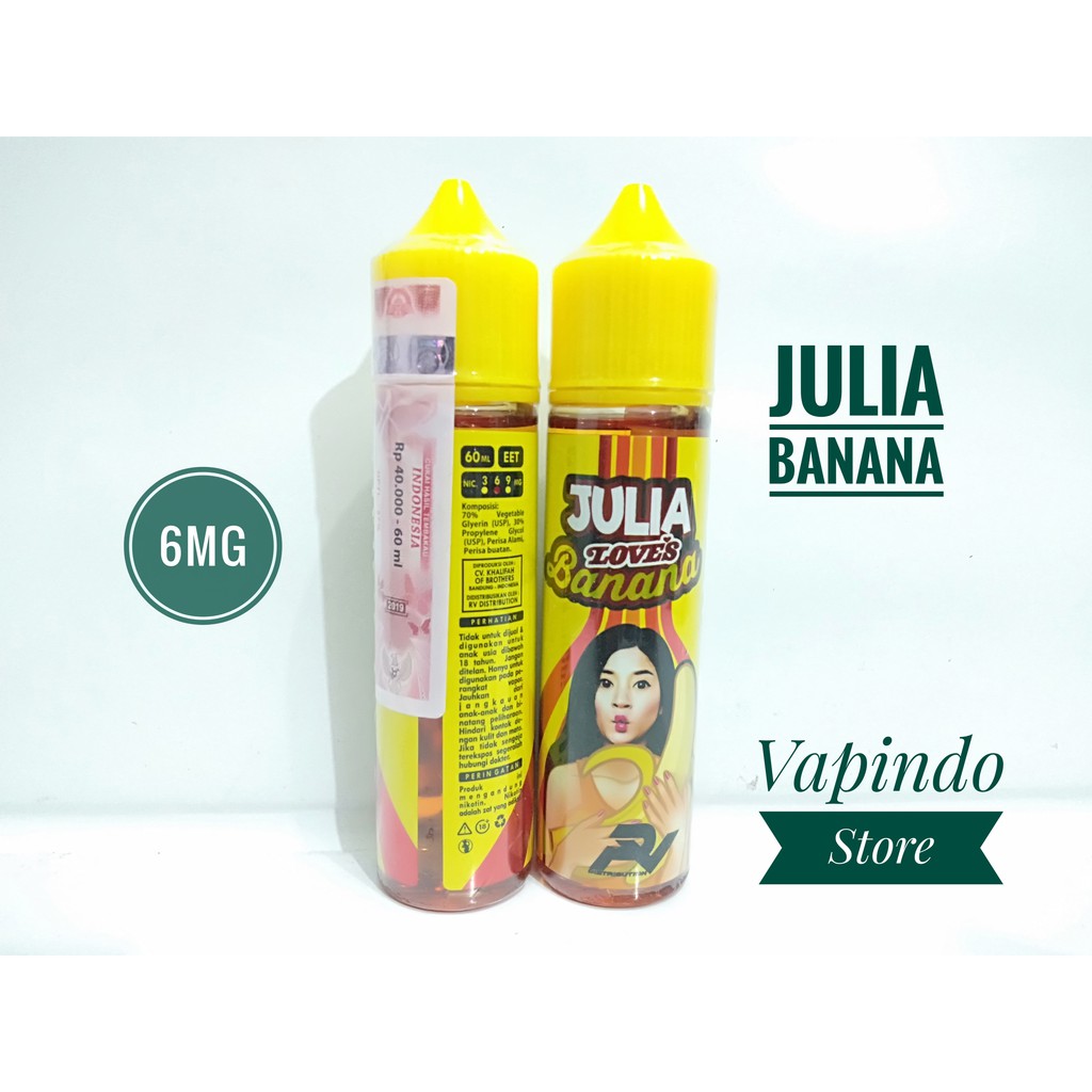 [6MG] JULIA LOVES BANANA PISANG BY RV 60ML PREMIUM E LIQUID VAPE VAPOR