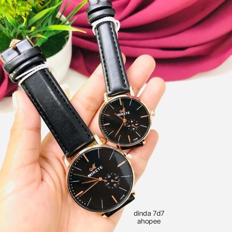 JAM TANGAN COUPLE MIRETE TALI KULIT ORIGINAL