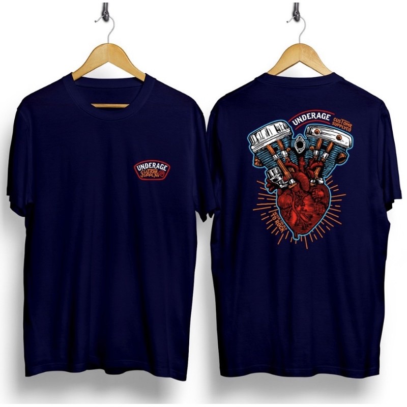 T-SHIRT UNDERAGE / BAJU KAOS DISTRO PRIA WANITA COTTON 30S