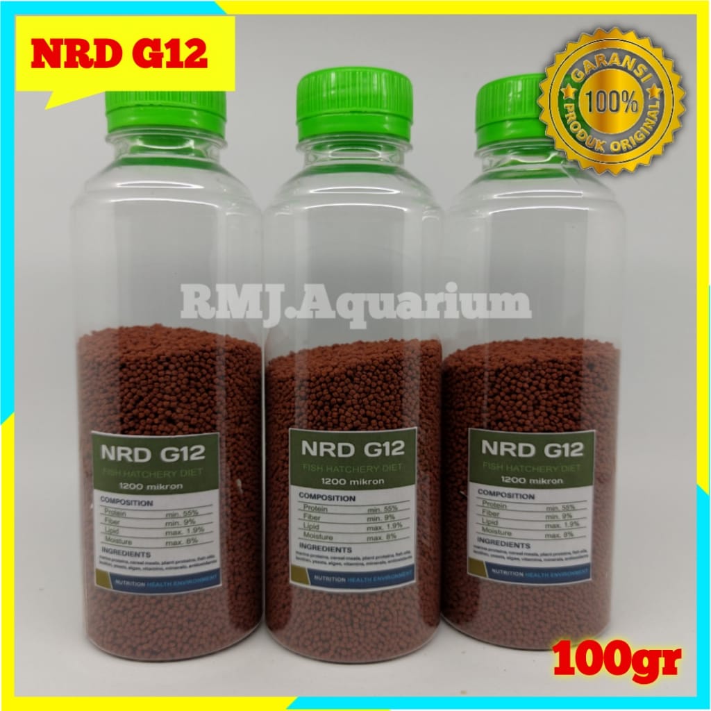 PELET NRD G12 100GRAM PAKAN IKAN NRD G12 1200 MIKRON PELET IKAN