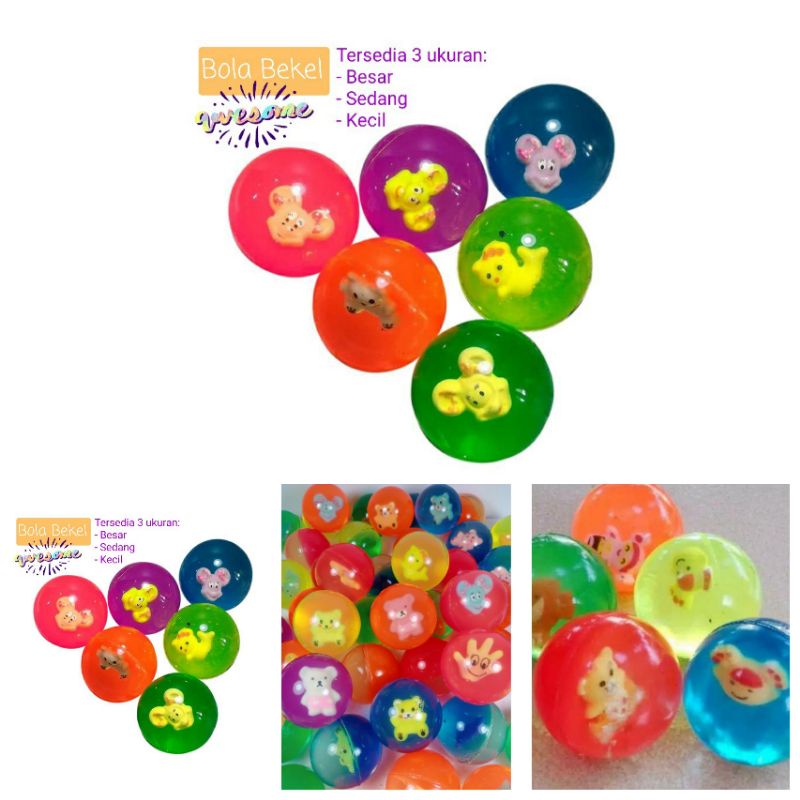 Bola Bekel Besar Mainan Boneka / Bola Bekel Tanggung Mainan Boneka / Bola Bekel Kecil Mainan Boneka