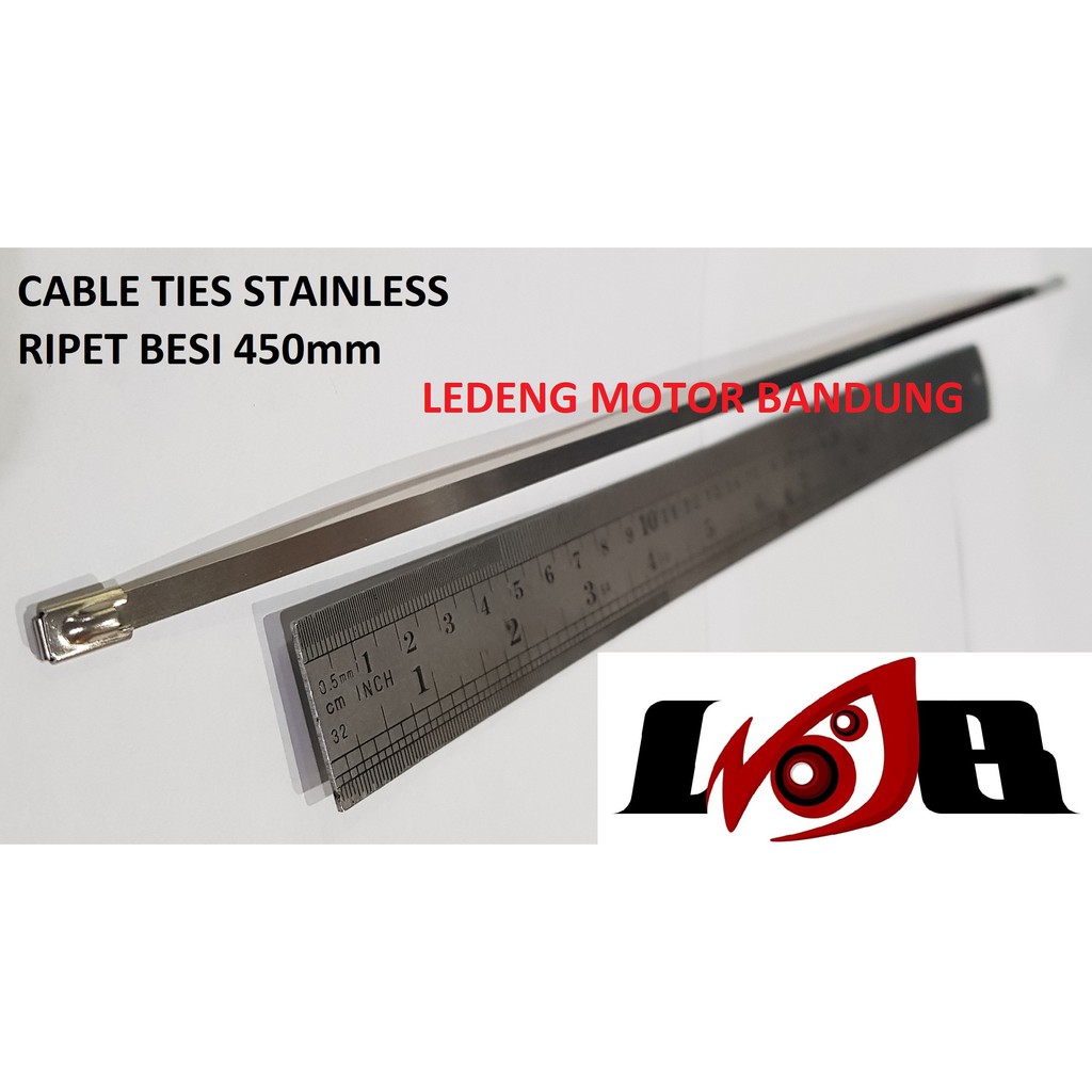 Tali Ripet Besi 45cm Cable Ties Stainless Rivet Klem Wrap