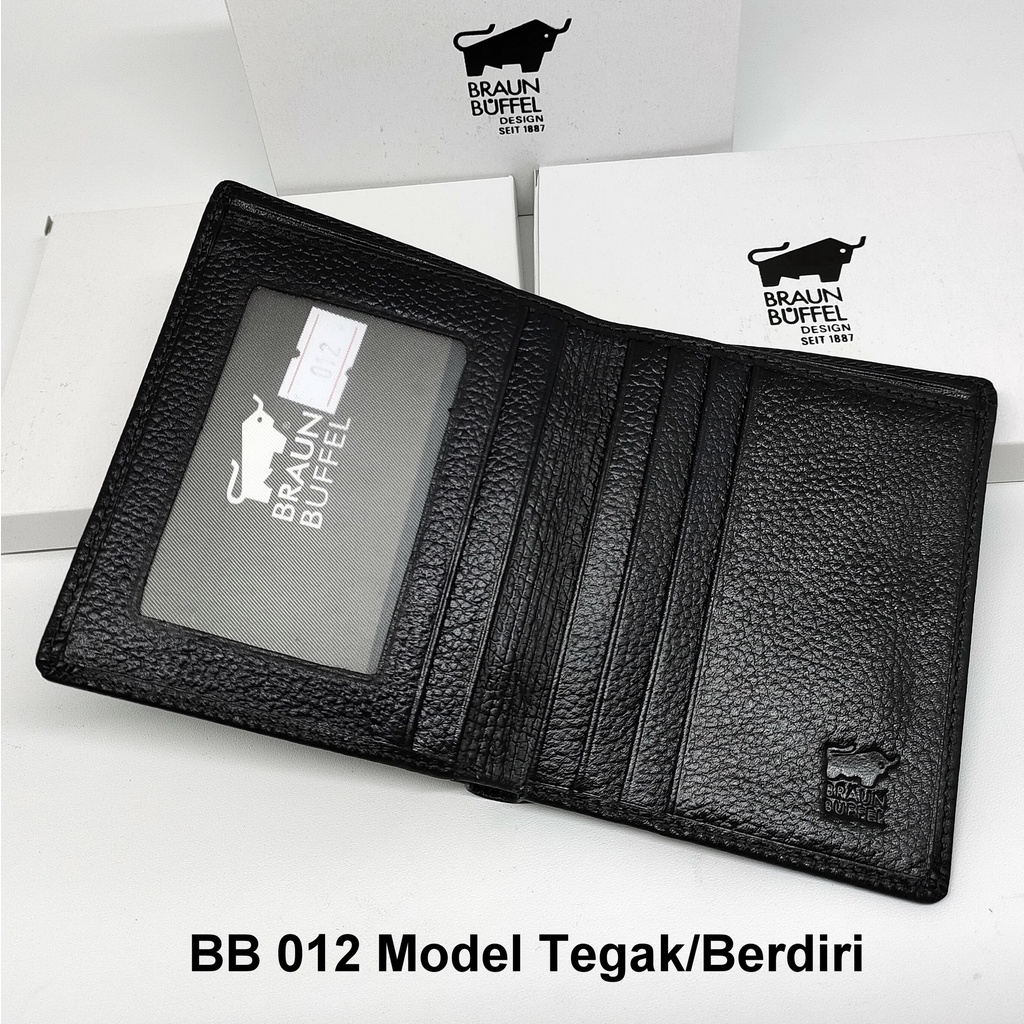 DOMPET PRIA KULIT IMPORT BRAUN BUFFEL BB 012 MODEL TEGAK BERDIRI