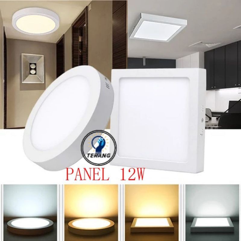  Lampu  downlight led  panel OB bulat  12watt outbow 12 w 