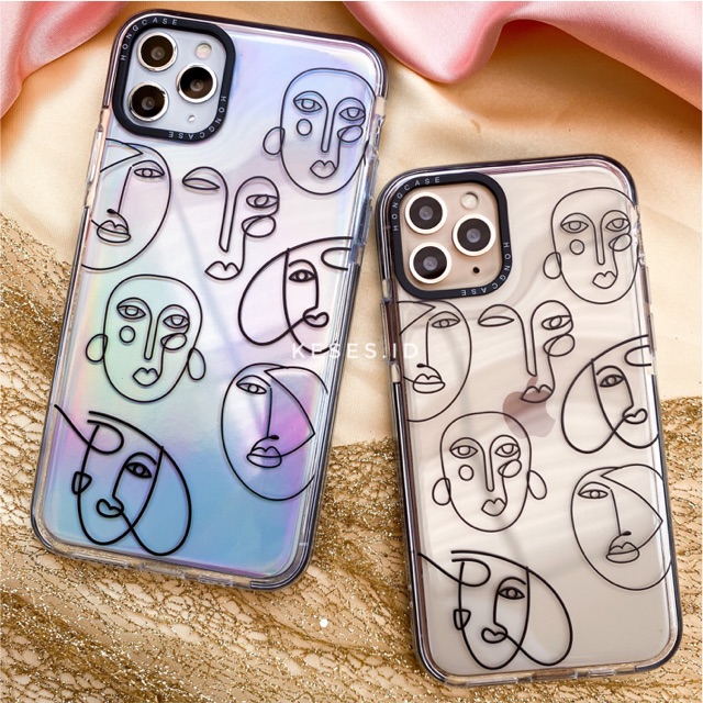 Abstract Face Case Iphone 12 Pro Max 12 Mini 7 7+ 8 8+ X XR XS max 11 11 Pro Max