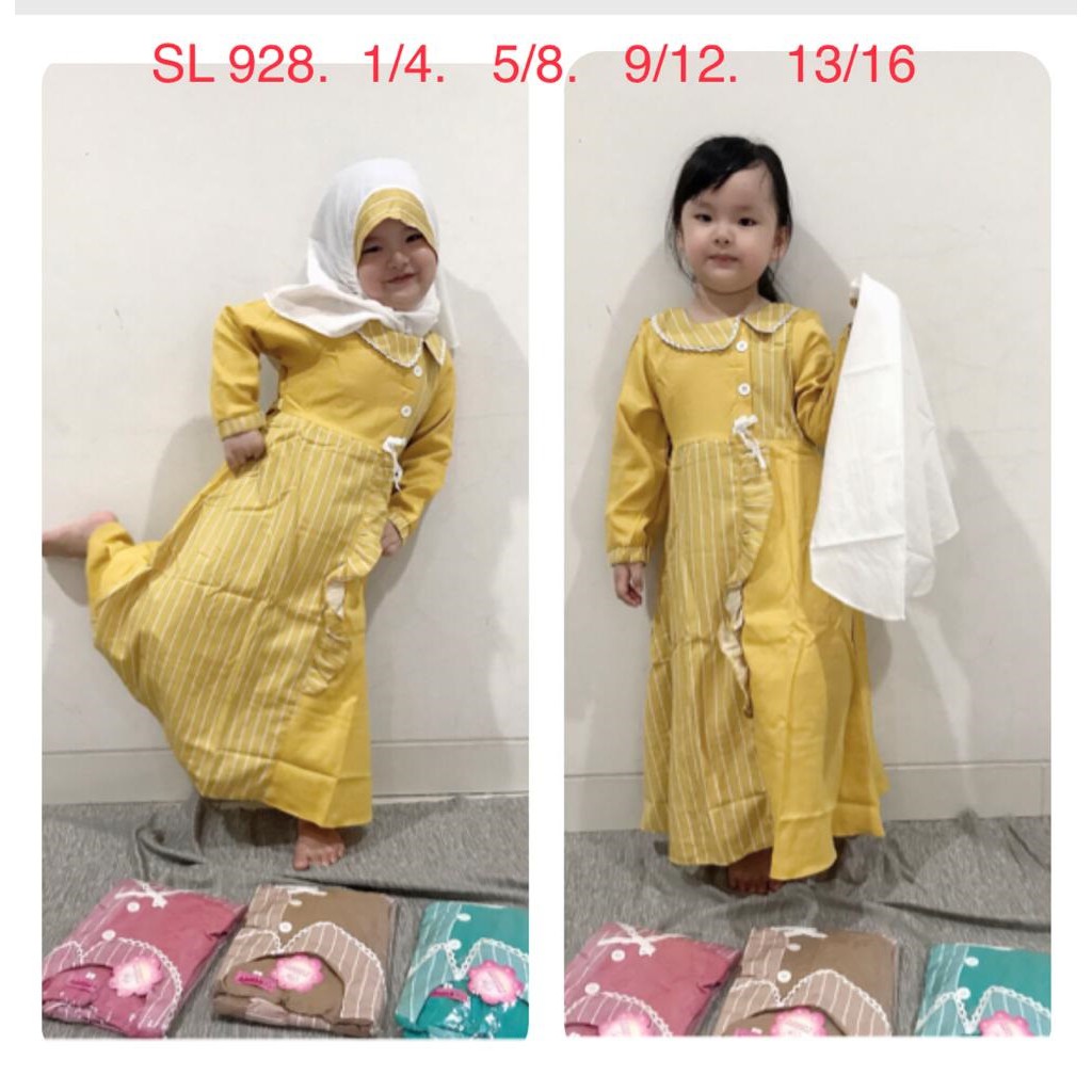 Gamis anak perempuan muslim 5-8th