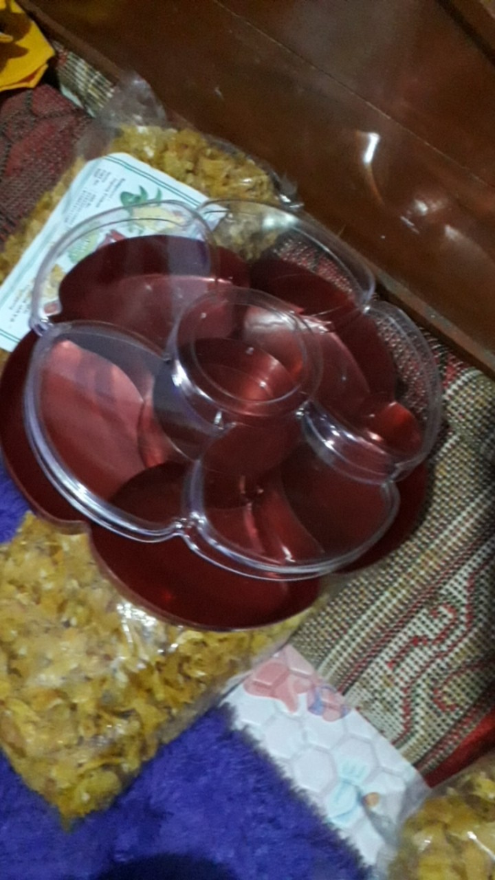 Toples Sekat Cantik Toples Bunga Spring Candy Tray Set Fish Star