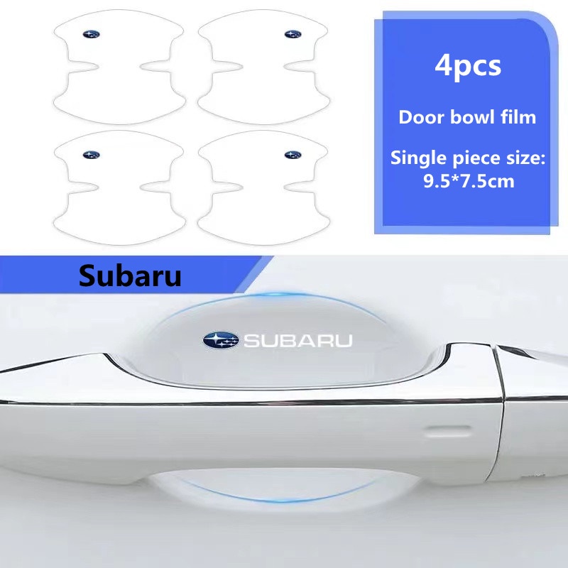 Stiker Pelindung Gagang Pintu Mobil Transparan anti Gores / Debu Untuk Subaru