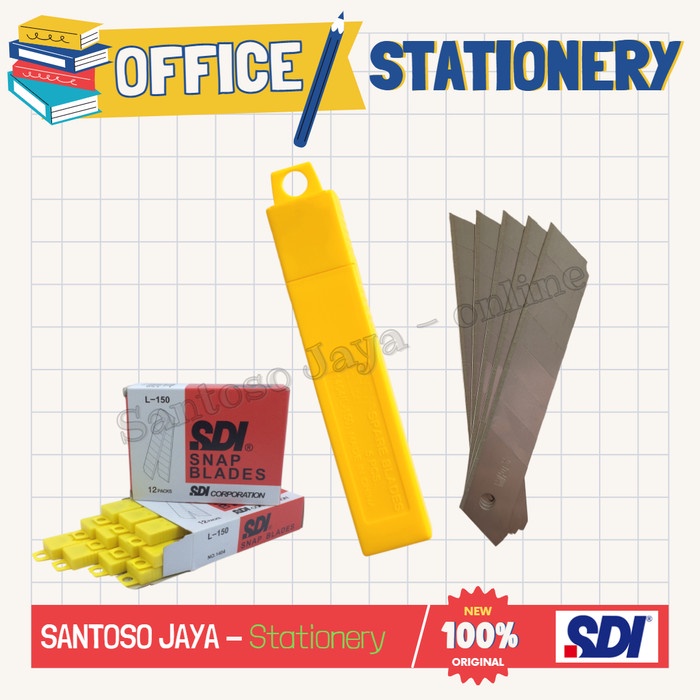 

Isi Cutter SDI L-150 - Refill Kater L150 SDI 1404 - 18mm - isi 5 pcs