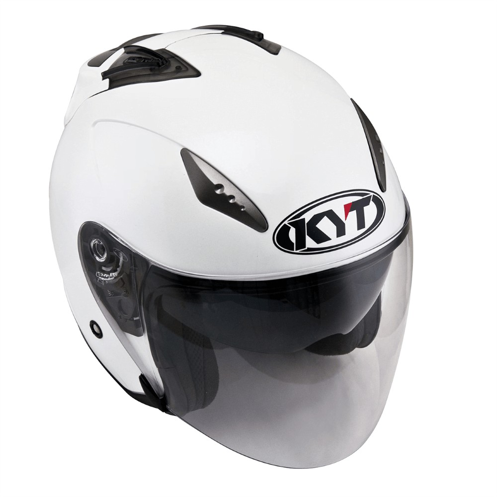 Helm KYT Galaxy Slide Flat R Solid - White-3
