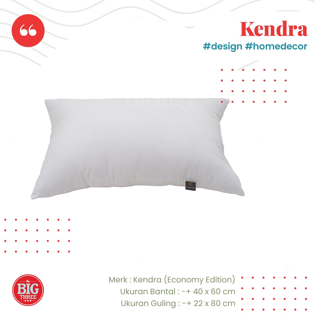 KENDRA ECONOMY - PAKET Bantal + Guling Silikon - Soft Pillow Bolster Super grade AAA - kepala Tidur