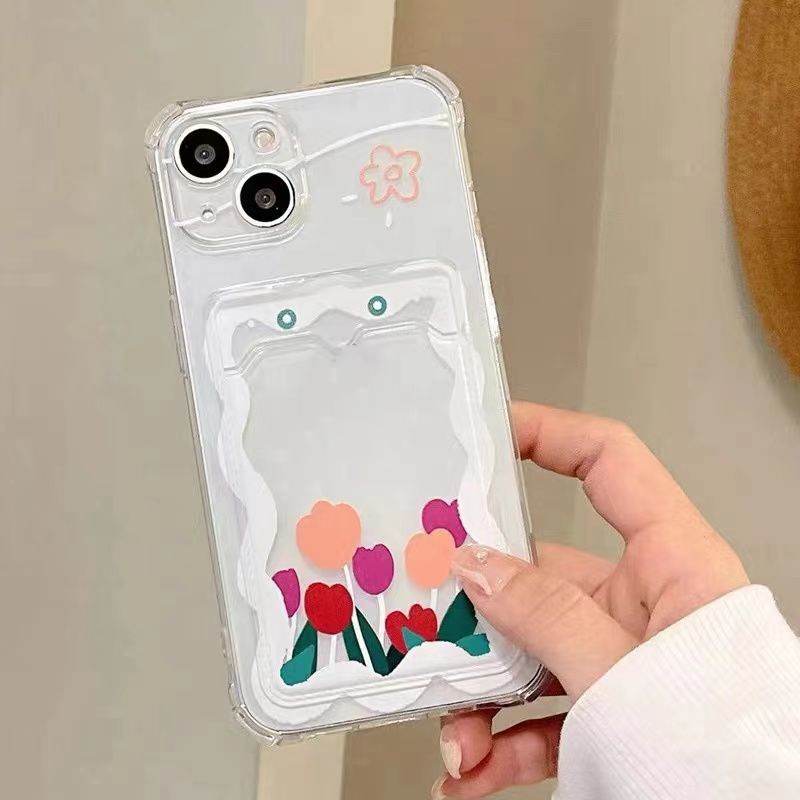 Soft Case Silikon TPU Transparan Shockproof Motif Bunga Untuk IPhone 13 12 mini 11 10 Pro XS Max X XR 8 7 6 6S Plus
