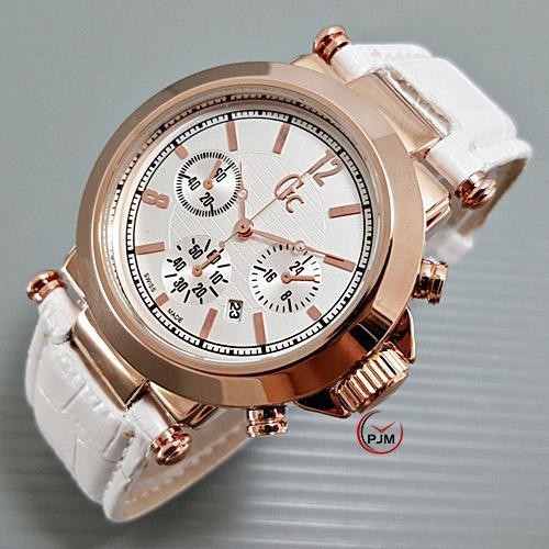 Jam Tangan GC Guess Collection Chrono Kulit PUTIH RG # GC001 #