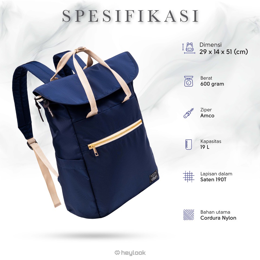 HEYLOOK Project - (Free Raincover) Ransel Wanita Backpack VIERRA Tas Ransel Laptop Cewek Tas Leptop Tas Sekolah Tas Kuliah Tas Punggung Perempuan Terbaru