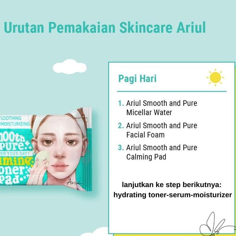 ✦SINAR✦ ARIUL (Cleansing Foam, Micellar Water, Tissue Cleansing, Make Up Remover, Peeling, Toner)