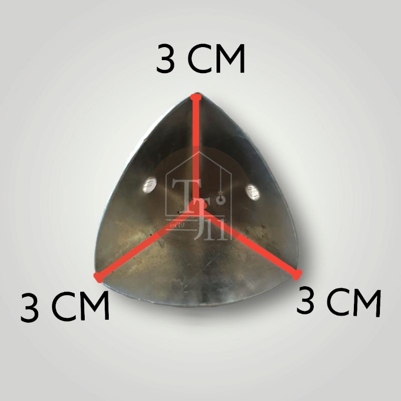 PLAT SIKU POJOK ukuran 3 x 3 CM ll PLAT SIKU POJOK PENYATU MEJA DAN KACA
