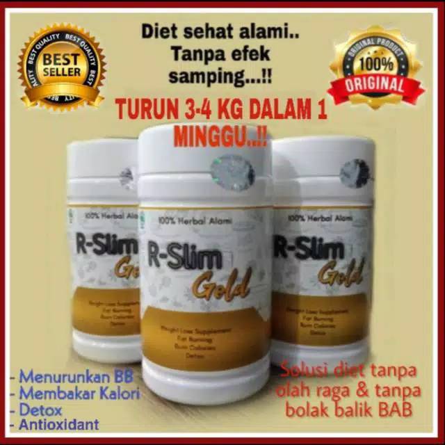 OBAT DIET ALAMI RSLIM GOLD PENURUN BERAT BADAN TANPA EFEK SAMPING