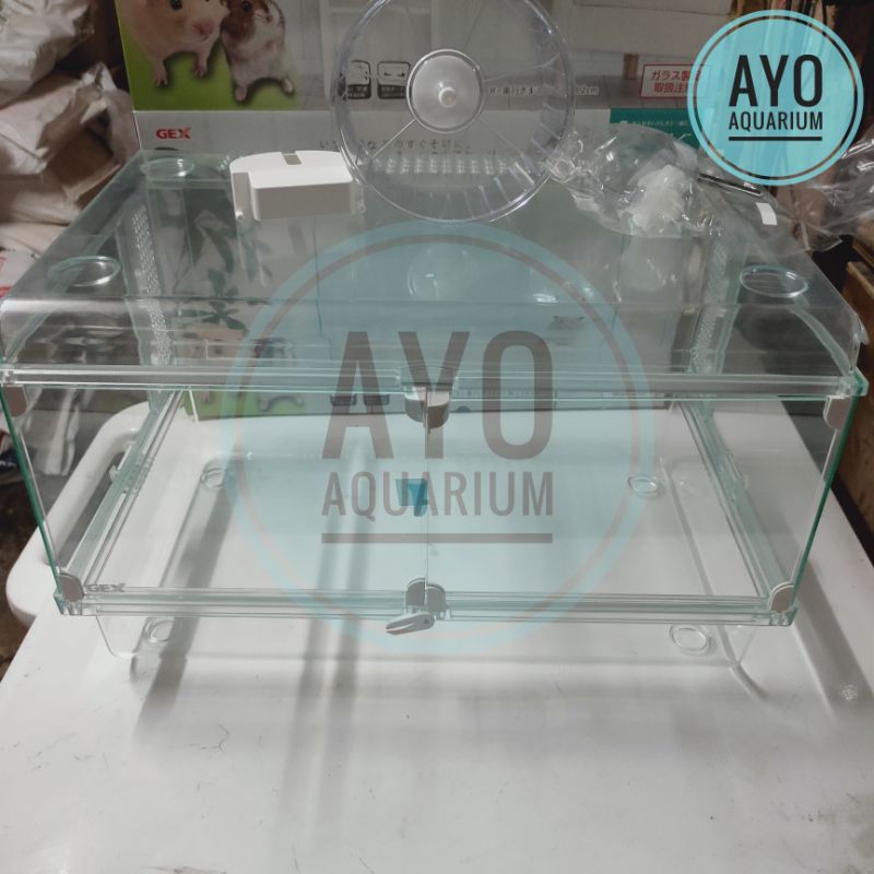 Gex Glass Harmony 450 kandang raptil hamster tikus putih landak mini sugar glider