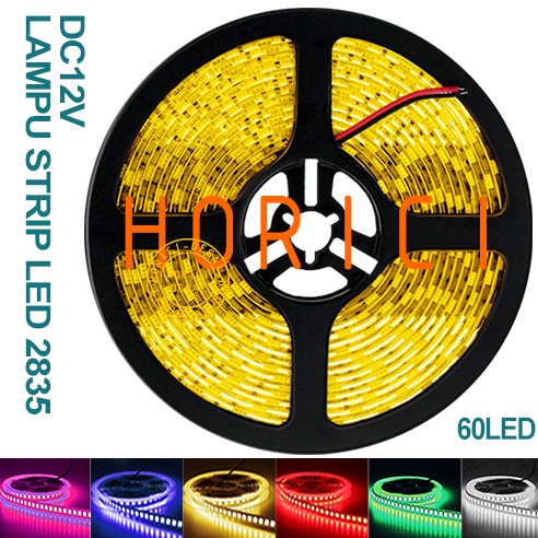 FULL 5M DC 12V LED STRIP 3528 IP55 WATERPROOF LAMPU PLAFON LAMPU ETALASE TAHAN AIR