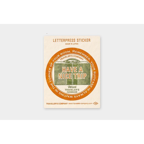 

Traveler's Factory Letterpress Sticker Travel Tools Red