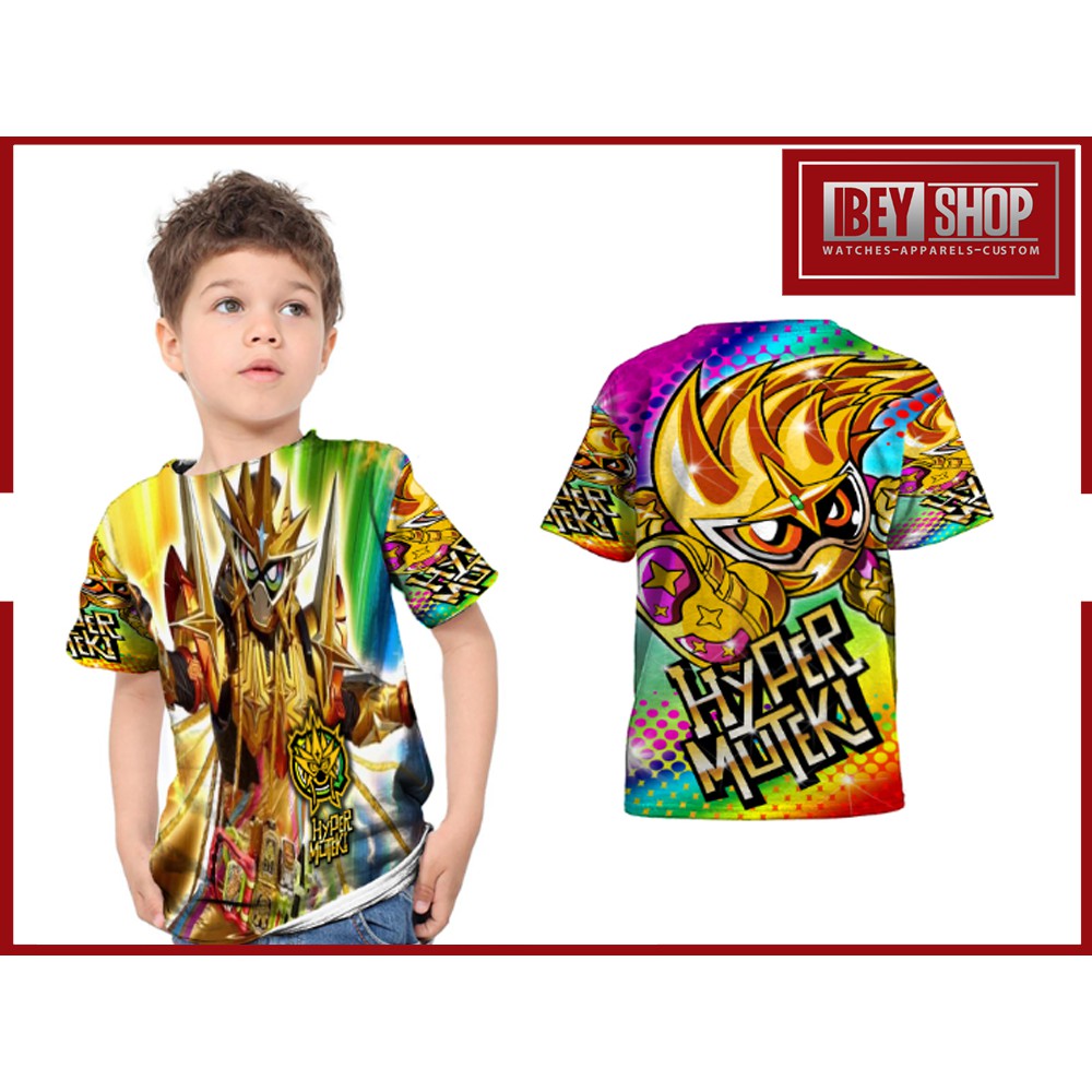 Tshirt Kaos Anak Fullprint Kamen Rider Ex Aid Hyper Muteki Premium