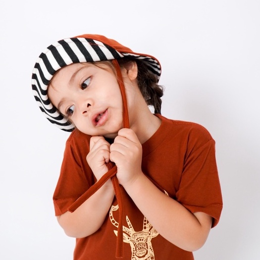 ORION HAT - Topi Anak Tali Hangat Strip Line Laki Perempuan Cowo Cewe Murah Lucu Polos Korea Fleece