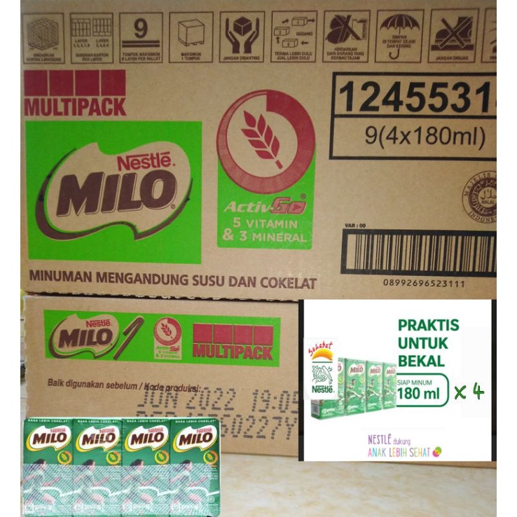 

Susu Milo UHT 180ml isi 36pcs