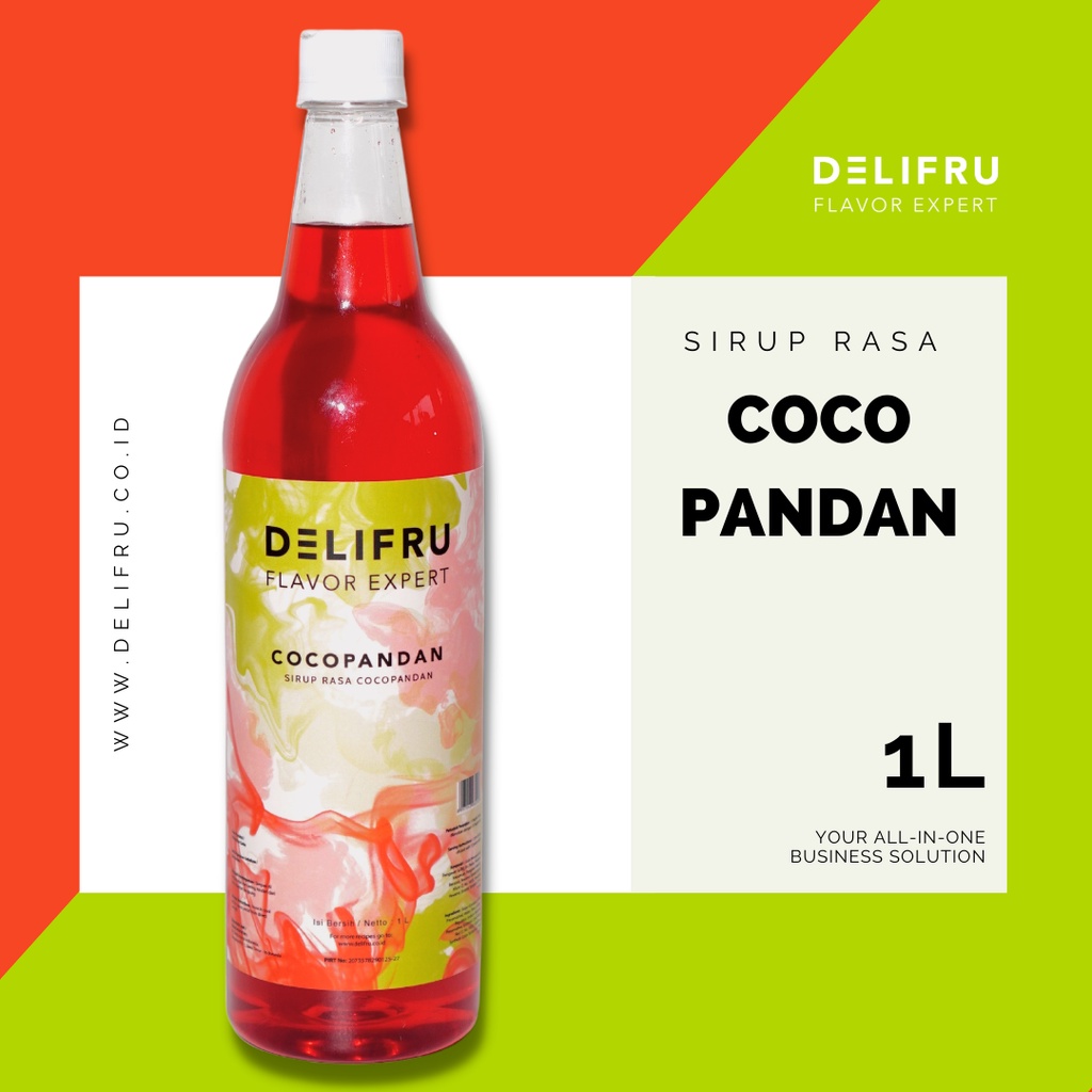 Jual Cocopandan Syrup Delifru 1 Liter Sirup Pandan Kelapa Premium Shopee Indonesia 8187