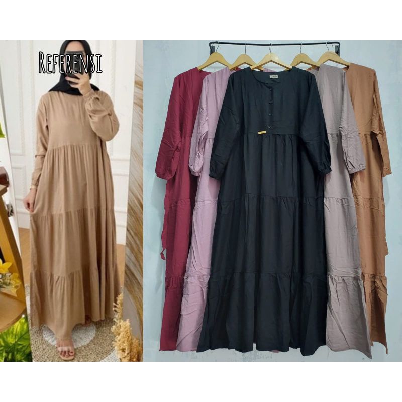 Gamis Rayon Twill Rempel // Dress Rayon // Gamis Simple