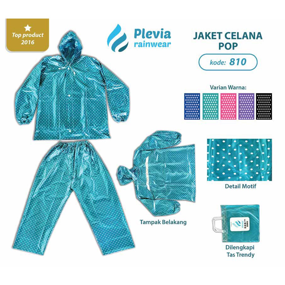 Jas Hujan Jaket Celana POLKADOT POP 810 / Jas Hujan PLEVIA