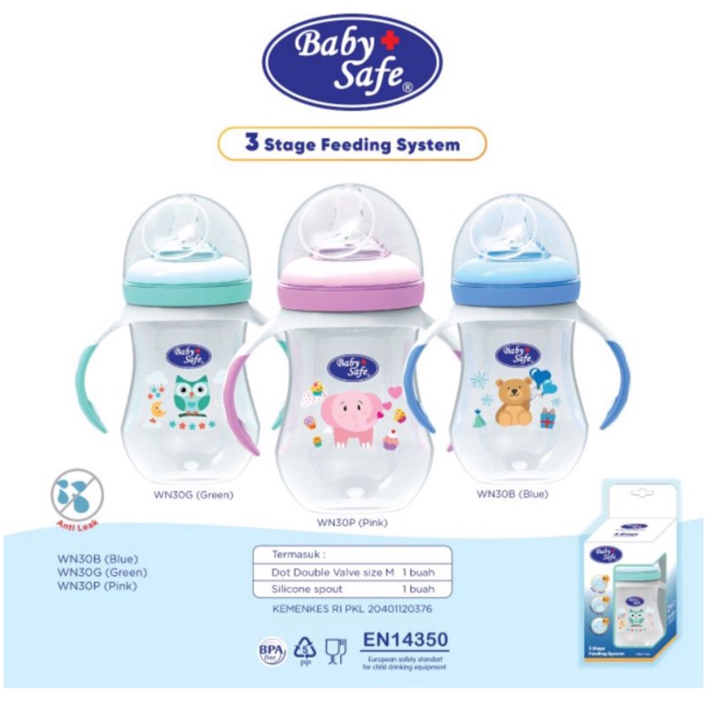 ❤ BELIA ❤ BABY SAFE Wide Neck Bottle 125 ml / 250 ml Botol susu bayi Milk Flow System 4oz 8oz 9oz WN001 / WN002 / WN04 / WN05 / WN06 / WN30