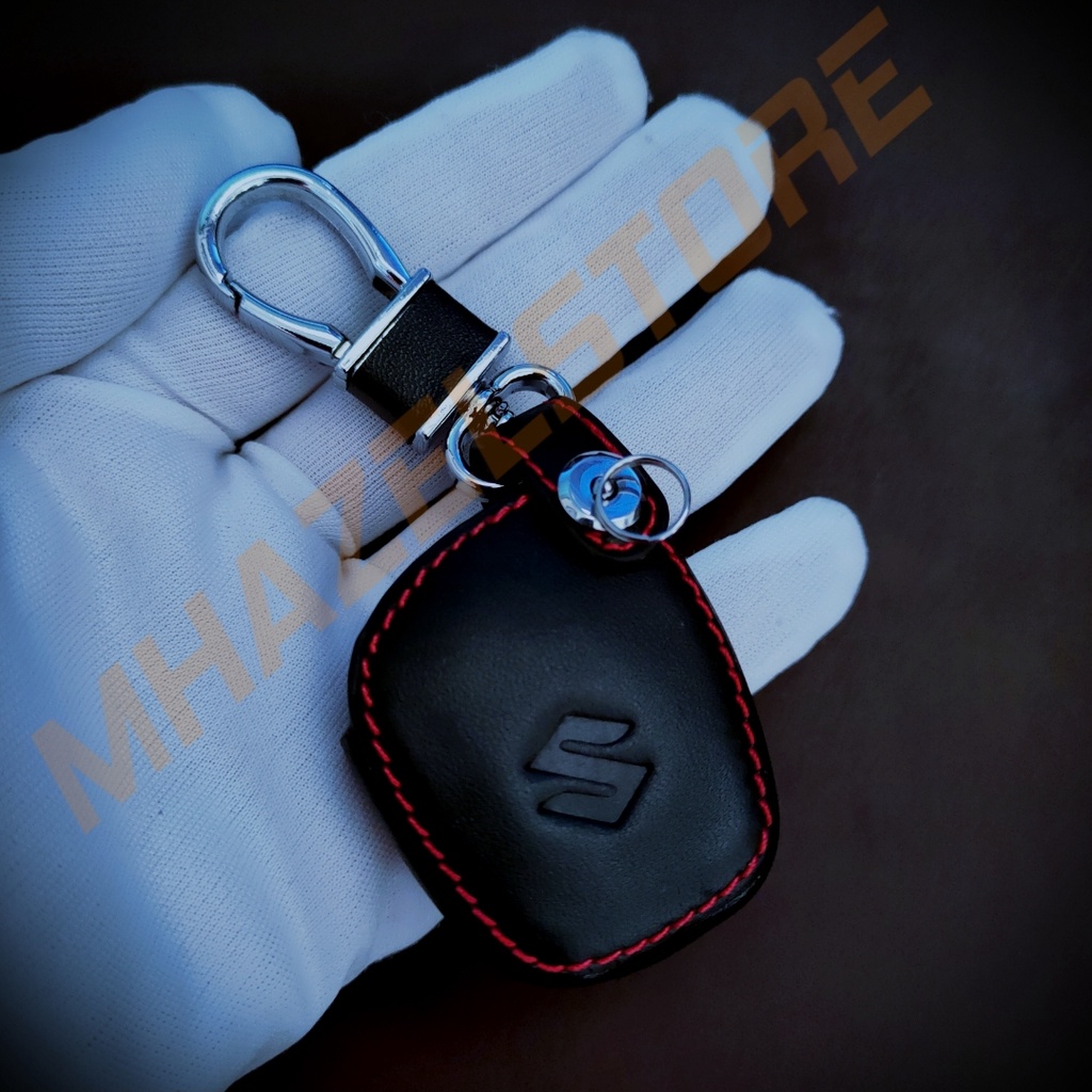 Gantungan kunci sarung kulit cover case casing remote Mobil SUZUKI ERTIGA OLD SWIFT APV GX WAGON R