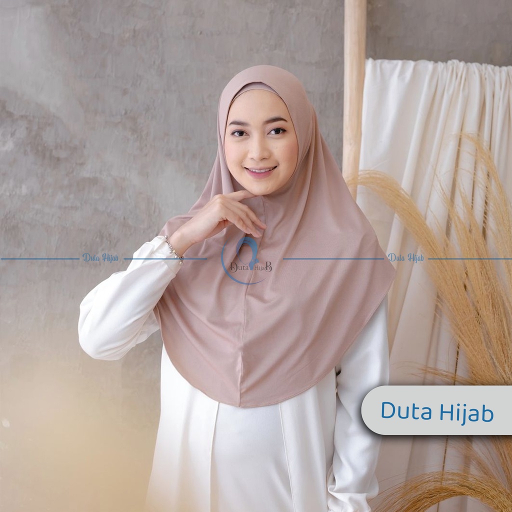 Jilbab Bergo Hamidah Non Pet | Khimar Daisy Instan Bergo Malay Jersey Premium