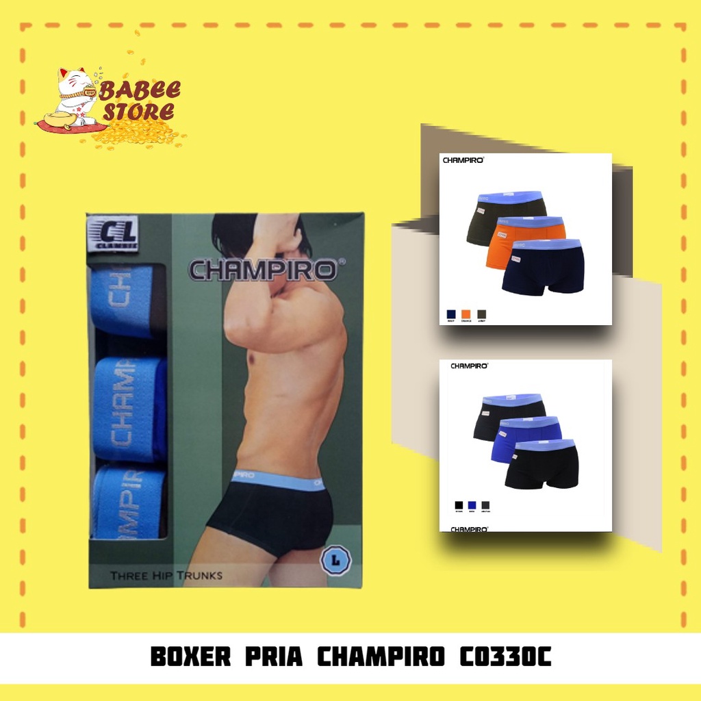 BABEE - BOXER PRIA CHAMPIRO C0330C / CELANA BOXER PRIA / CELANA DALAM PRIA / PAKAIAN DALAM PRIA