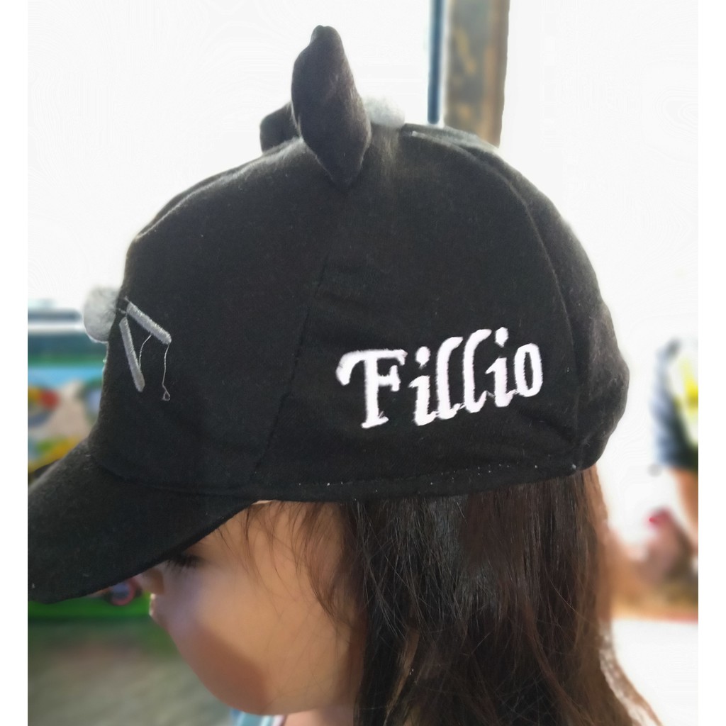 Topi bayi karakter kucing bisa pake nama sendiri