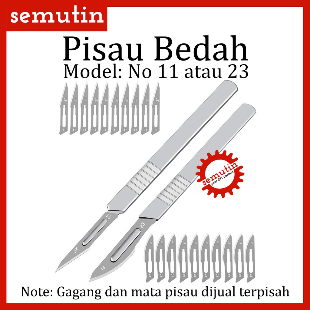 Pisau Bedah no 11 23 / Mata Gagang Surgical Blade Operasi