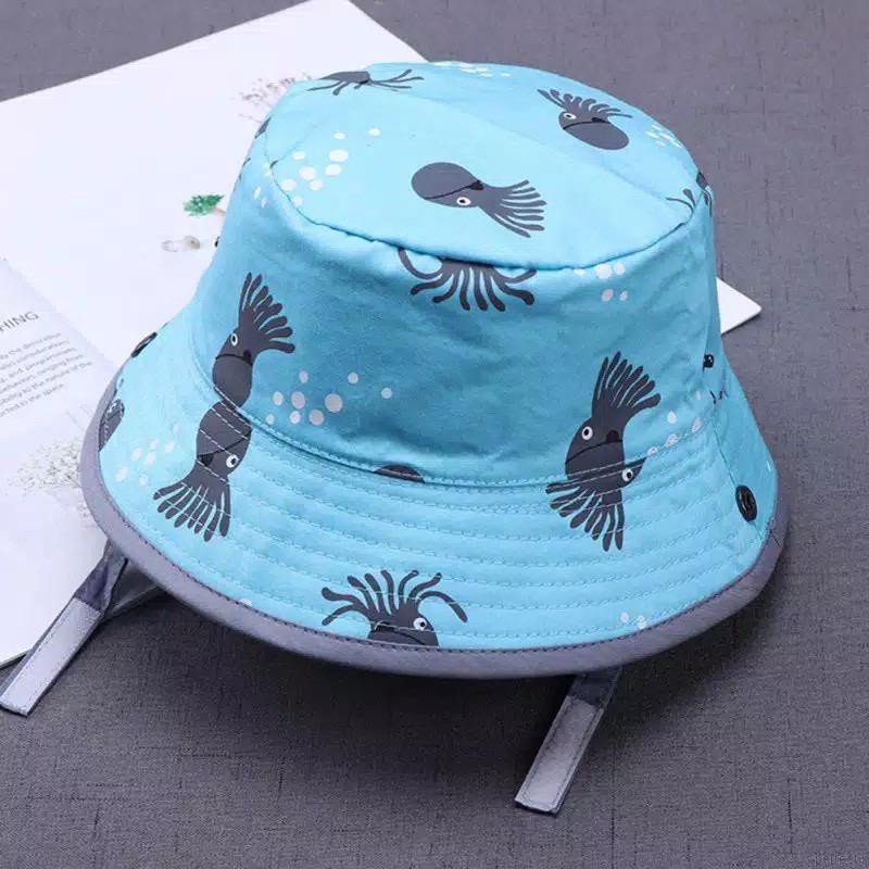 Bucket hat baby Topi pantai Bayi Anak batita balita Pelindung Matahari lucu CNA