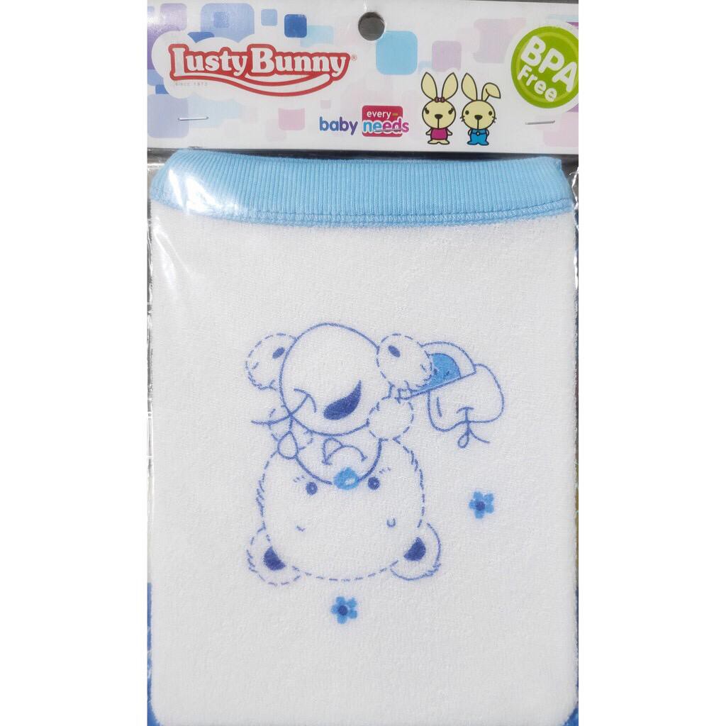 BUNNY Washlap Kotak Putih (WH3587) / waslap bayi / palmerhaus / waslap mandi / handuk mandi / handuk bayi / palmerhaus