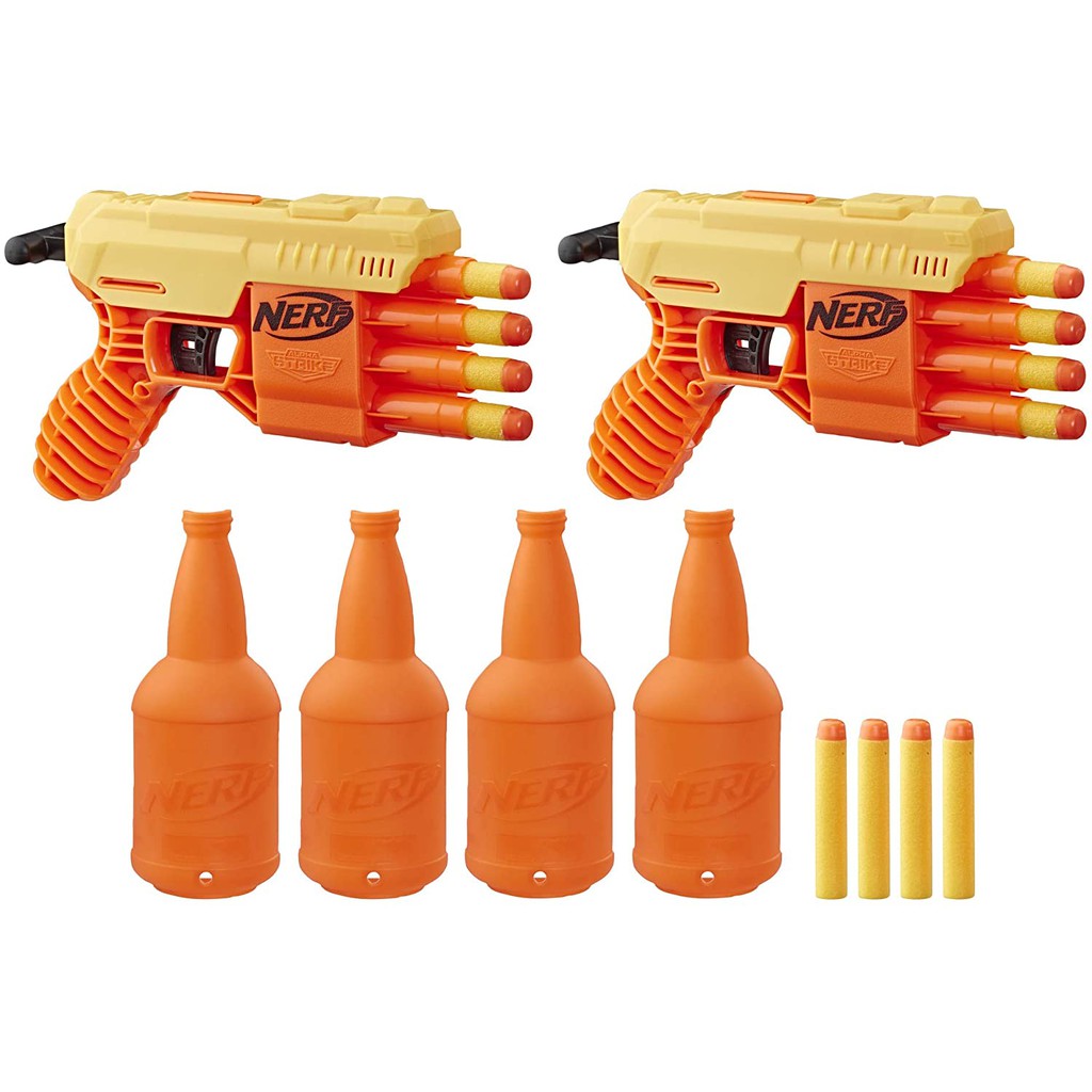 NERF Alpha Strike Fang QS-4 Two Blaster Set 18 Piece Dual Target