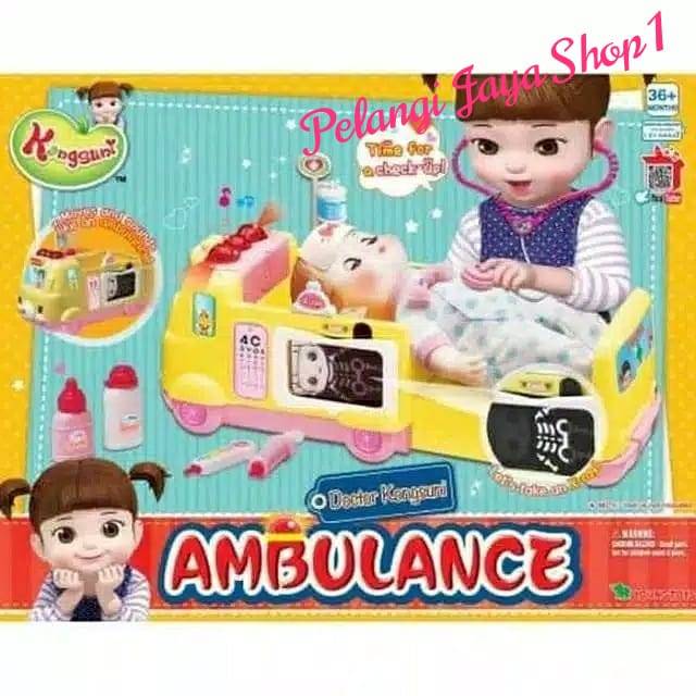 Mainan anak boneka anak boneka kongsuni original edisi Ambulance