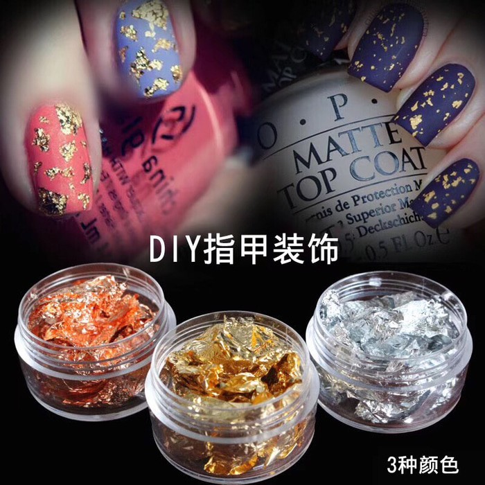 ALUMUNIUM FOIL 4 WARNA NAIL FOIL GOLD BRONZE NAILART KOREAN GLASS NAIL