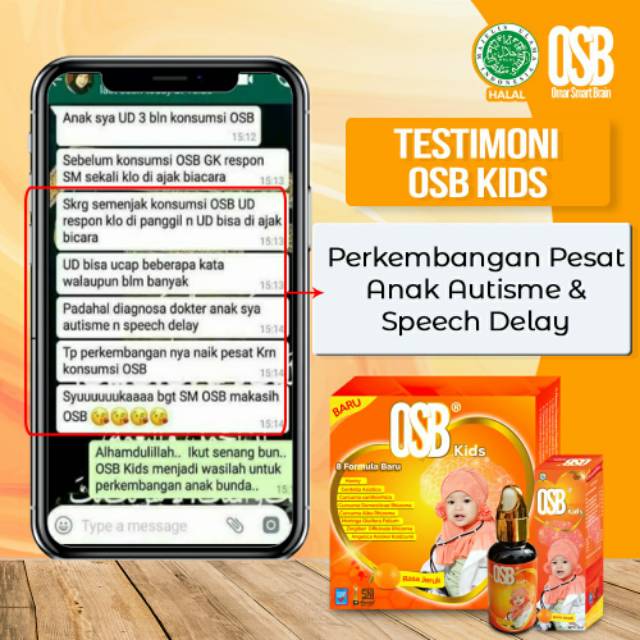 OSB Kids Vitamin Otak Anak Syrup Meningkatkan Nafsu Makan Mengatasi Speech Delay Autis Hyperaktif